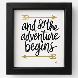 Adventure Begins Framed Wall Art